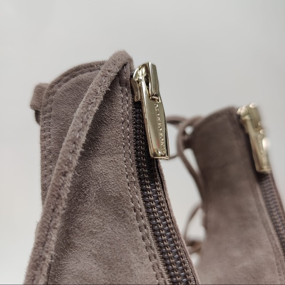 NWT: Vince Camuto Beige Suede Lace Up Pumps - Picture 9 of 10